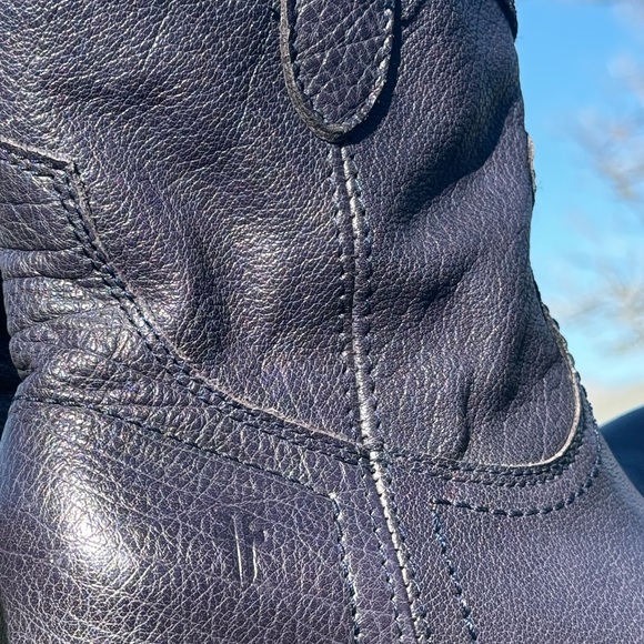 FRYE Carson Cobalt Blue Shorty cowboy boots Cowgirl Booties Size 6 B Western - Picture 9 of 15